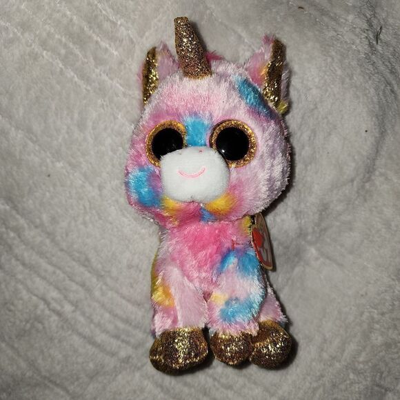 Valentine's Day TY Beanie Boos Unicorns,  NWT. - Picture 1 of 3